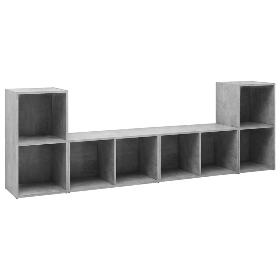 Tv-Meubelen 72X35X36,5 Cm Bewerkt Hout Betongrijs