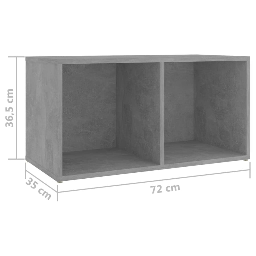 Tv-Meubelen 72X35X36,5 Cm Bewerkt Hout Betongrijs