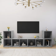 Tv-meubel 72x35x36,5 cm bewerkt hout betongrijs