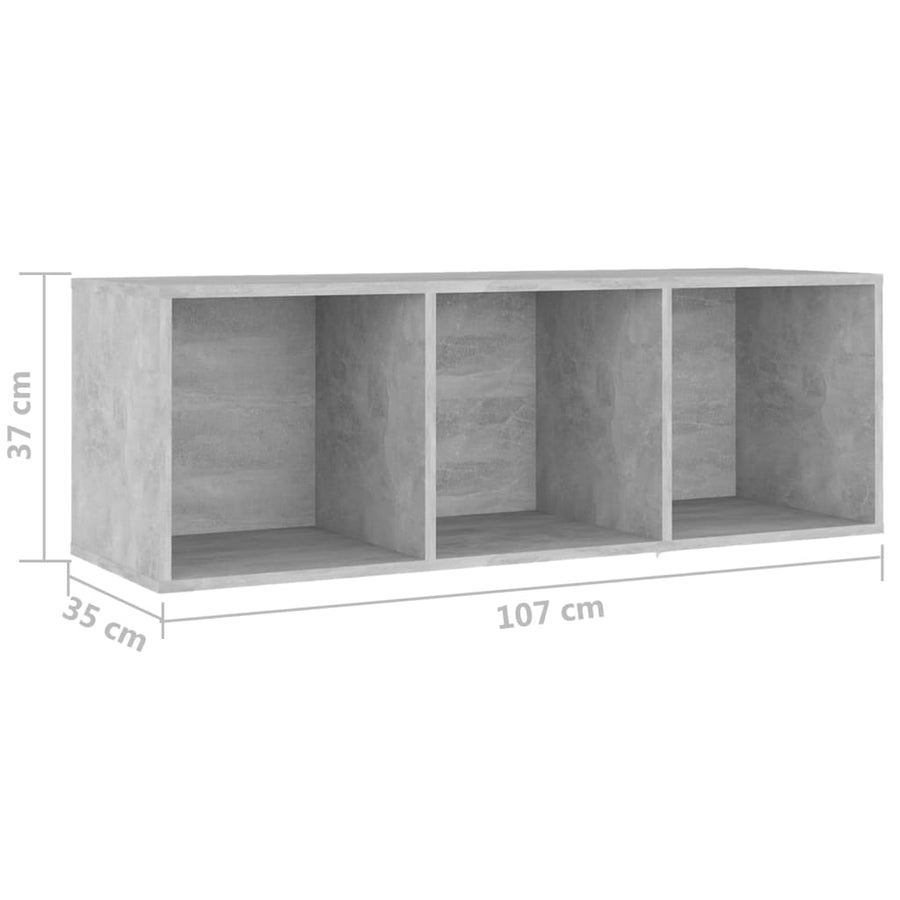 3-delige Tv-meubelset bewerkt hout betongrijs