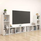 TV cabinets 4 pcs 107x35x37 cm engineered wood white
