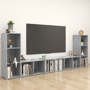 Tv-meubel 107x35x37 cm bewerkt hout betongrijs