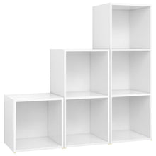 3-delige Tv-meubelset bewerkt hout wit