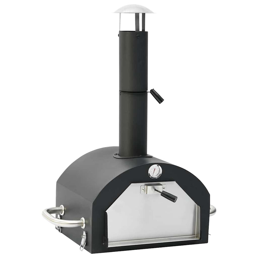 Pizzaoven En Barbecue 3-In-1 Zwart