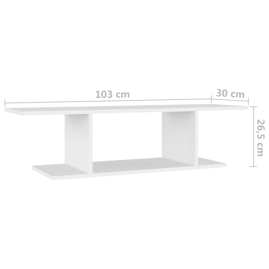 Tv-Wandmeubel 03X30X26,5 Cm Wit