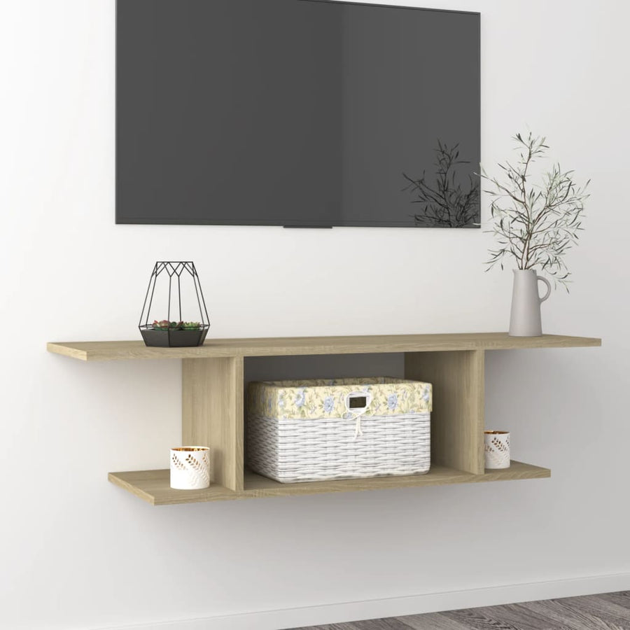 Tv-Wandmeubel 103X30X26,5 Cm Sonoma Eikenkleurig
