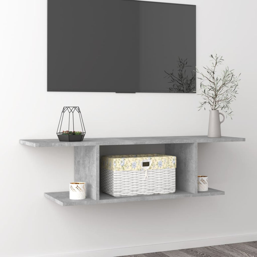 Tv-Wandmeubel 03X30X26,5 Cm Betongrijs