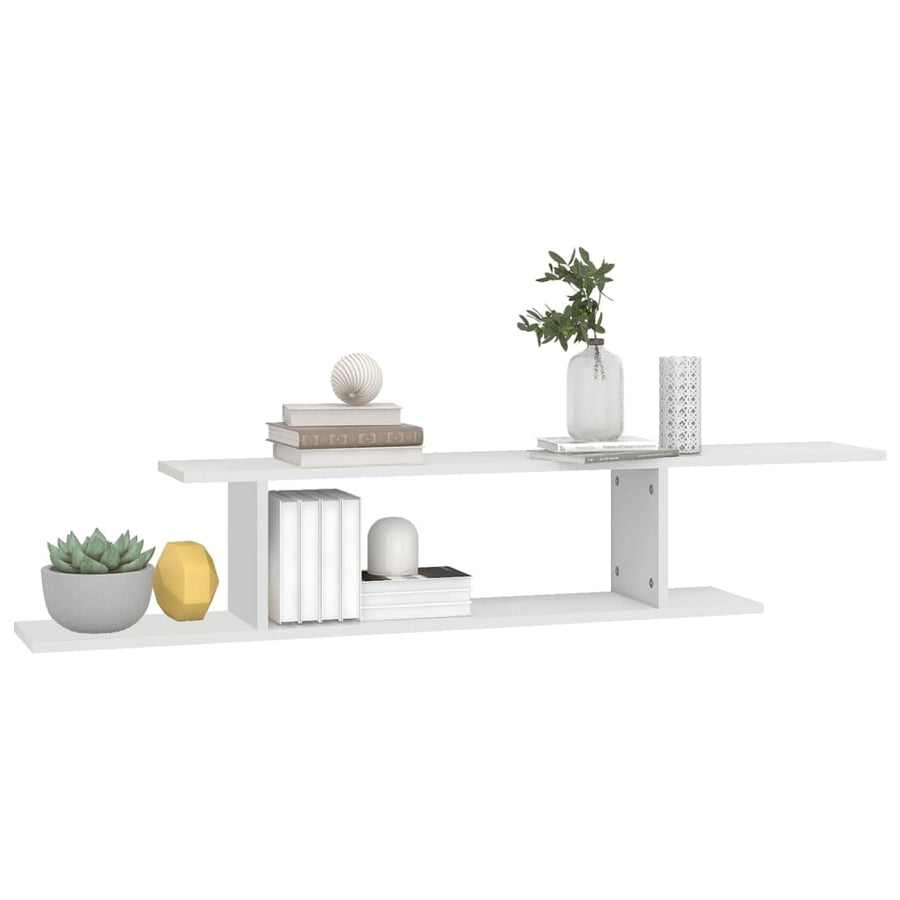 Tv-Wandschap 25X8X23 Cm Bewerkt Hout Wit