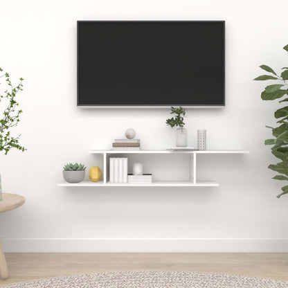Tv-Wandschap 25X8X23 Cm Bewerkt Hout Wit