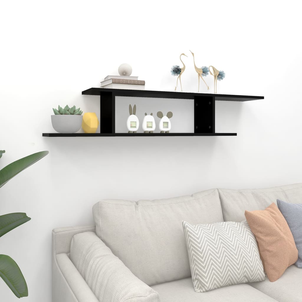 Tv-Wandschap 25X8X23 Cm Spaanplaat Zwart