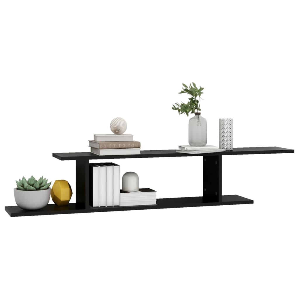 Tv-Wandschap 25X8X23 Cm Spaanplaat Zwart