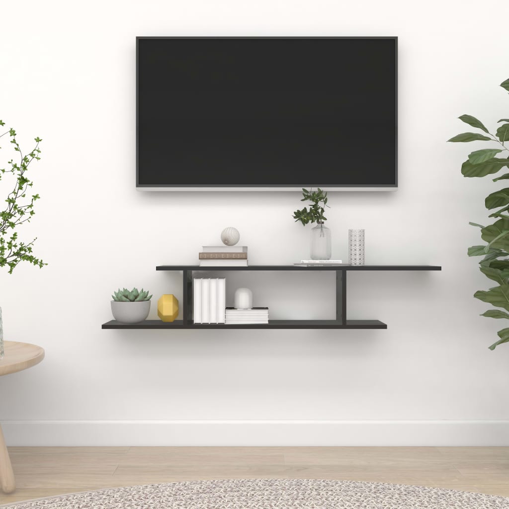 Tv-Wandschap 25X8X23 Cm Spaanplaat Zwart