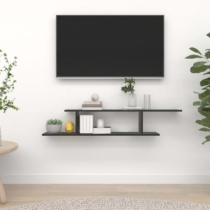 Tv-Wandschap 25X8X23 Cm Spaanplaat Zwart