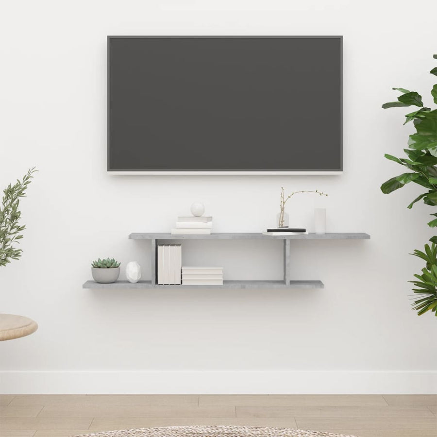 Tv-Wandschap 25X8X23 Cm Spaanplaat Betongrijs
