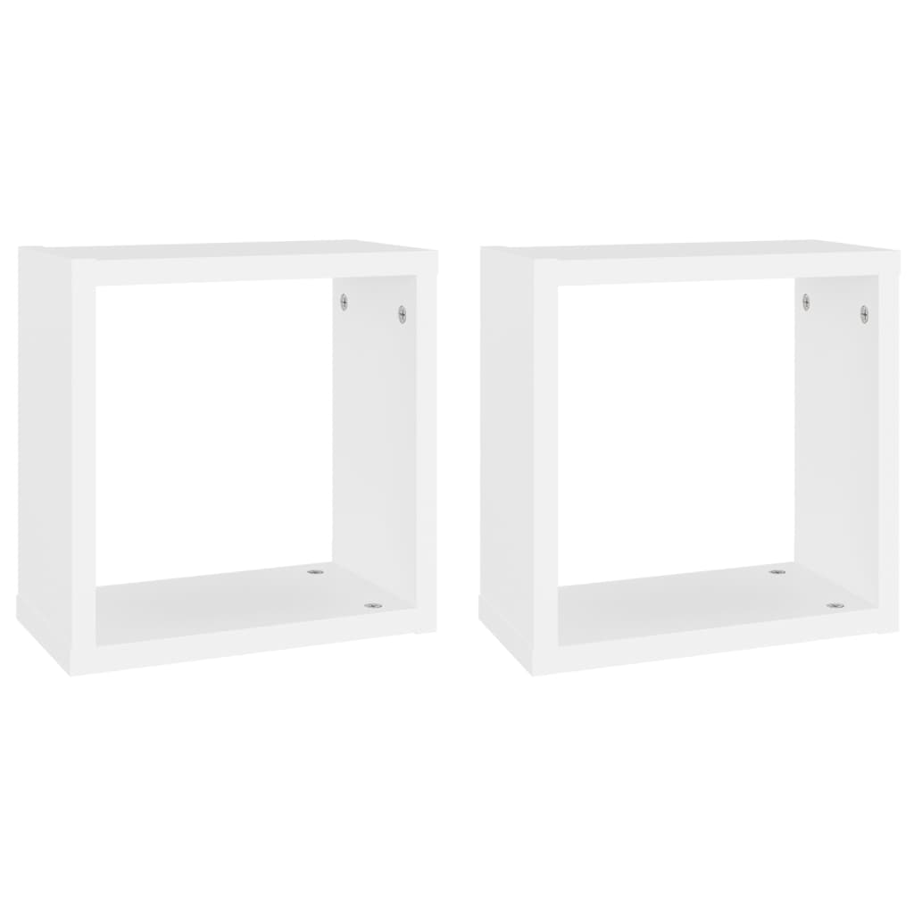 Wandschappen kubus 2 st 30x15x30 cm wit 2 30 x 15 x 30 cm