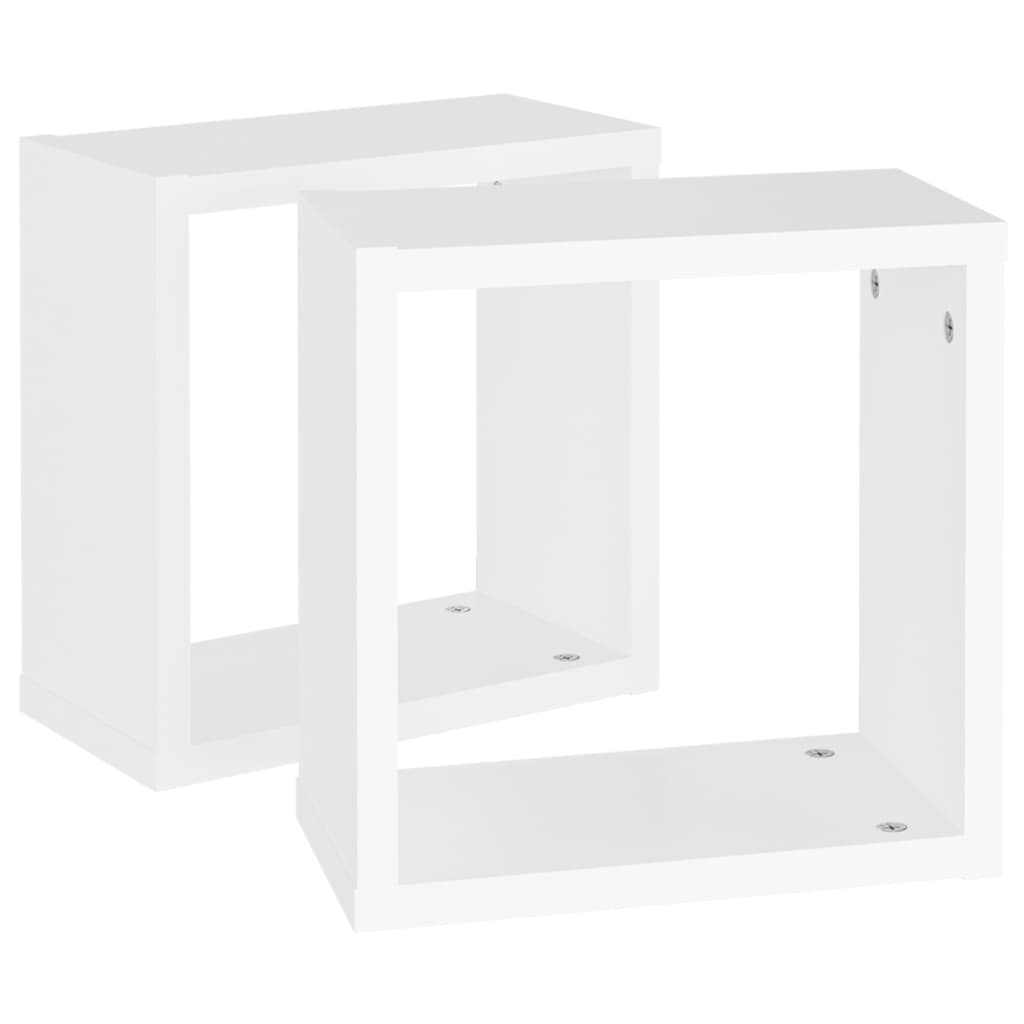 Wandschappen kubus 2 st 30x15x30 cm wit 2 30 x 15 x 30 cm