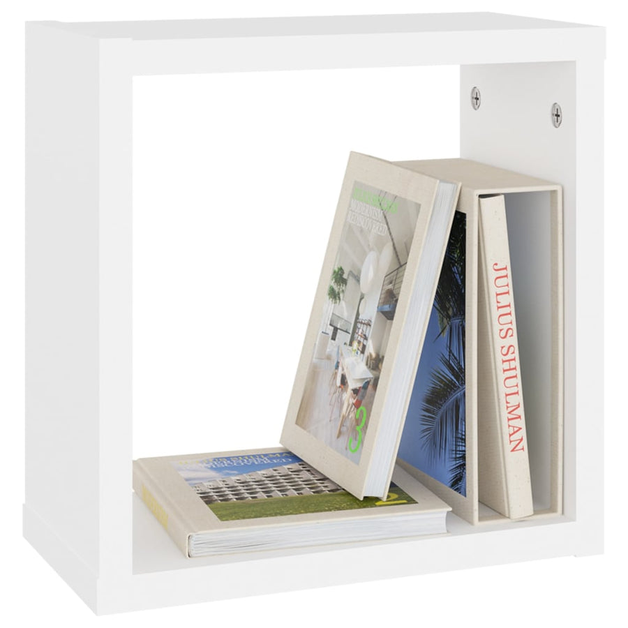 Wandschappen kubus 4 st 30x15x30 cm wit 4 30 x 15 x 30 cm