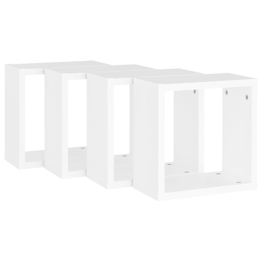 Wandschappen kubus 4 st 30x15x30 cm wit 4 30 x 15 x 30 cm