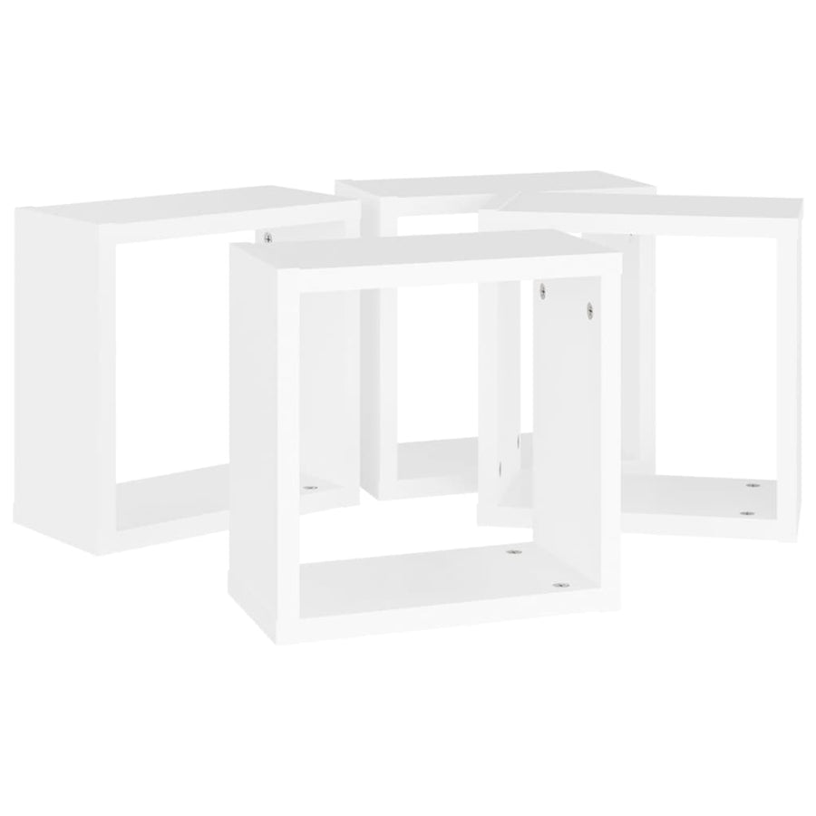 Wandschappen kubus 4 st 30x15x30 cm wit 4 30 x 15 x 30 cm