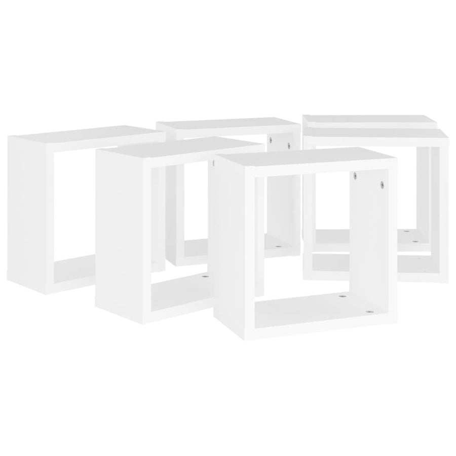 Wandschappen kubus 6 st 30x15x30 cm wit 6 30 x 15 x 30 cm