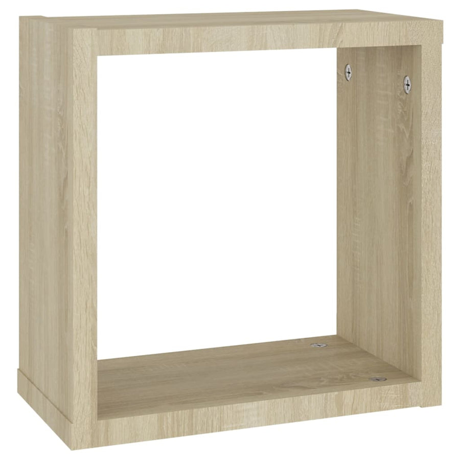Wandschappen Kubus Kleurig Sonoma Eiken 2 30 x 15 x 30 cm