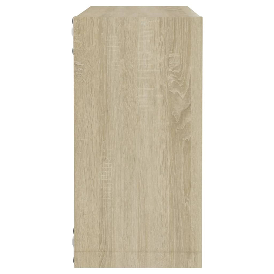 Wandschappen Kubus Kleurig Sonoma Eiken 2 30 x 15 x 30 cm