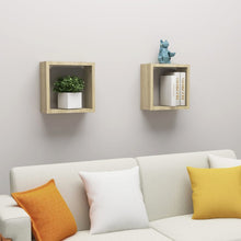 Wandschappen Kubus Kleurig Sonoma Eiken 2 30 x 15 x 30 cm