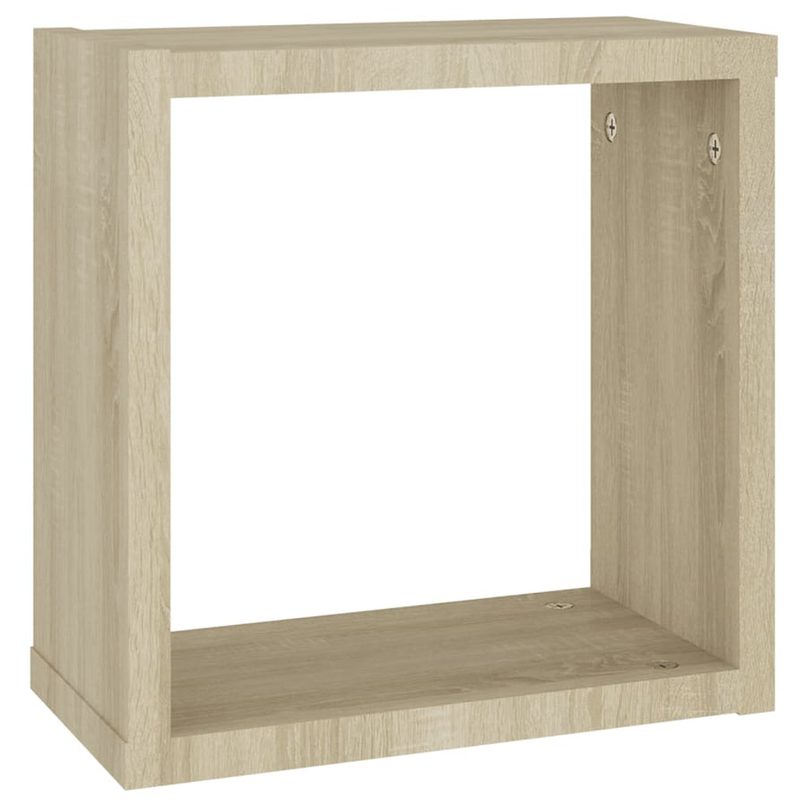 Wandschappen Kubus 4 St 30X15X30 Cm Sonoma Eikenkleurig Sonoma Eiken 30 x 15 x 30 cm