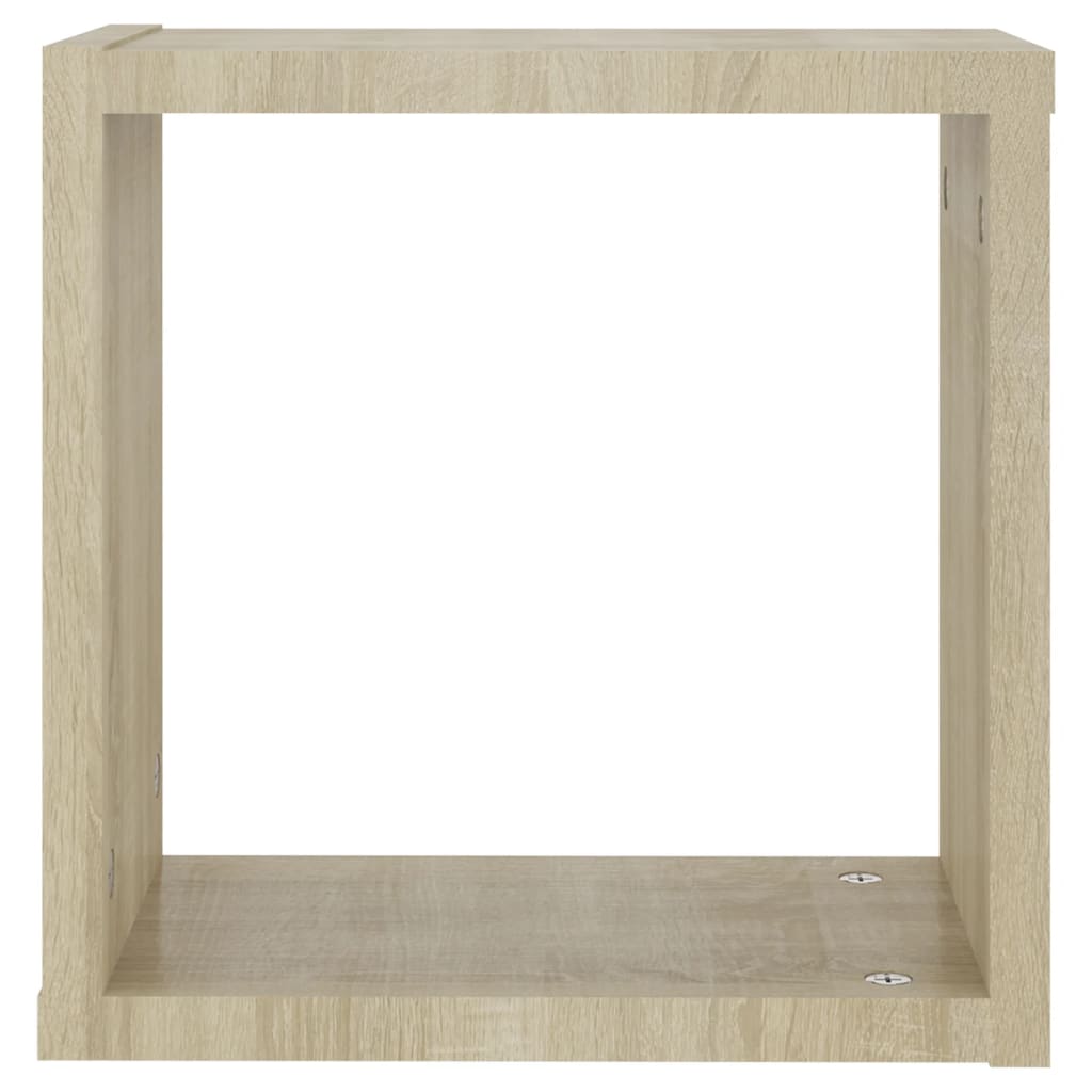 Wandschappen Kubus 4 St 30X15X30 Cm Sonoma Eikenkleurig Sonoma Eiken 30 x 15 x 30 cm