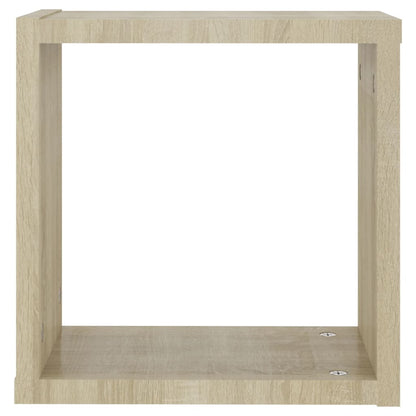 Wandschappen Kubus 4 St 30X15X30 Cm Sonoma Eikenkleurig Sonoma Eiken 30 x 15 x 30 cm