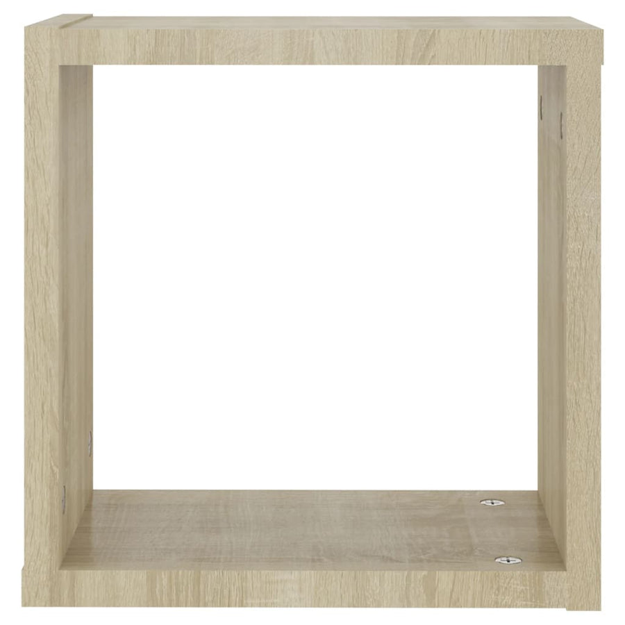 Wandschappen Kubus 4 St 30X15X30 Cm Sonoma Eikenkleurig Sonoma Eiken 30 x 15 x 30 cm