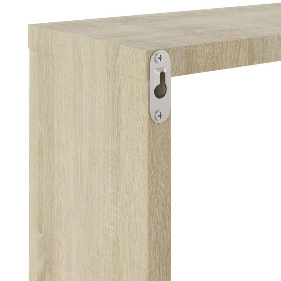 Wandschappen Kubus 4 St 30X15X30 Cm Sonoma Eikenkleurig Sonoma Eiken 30 x 15 x 30 cm