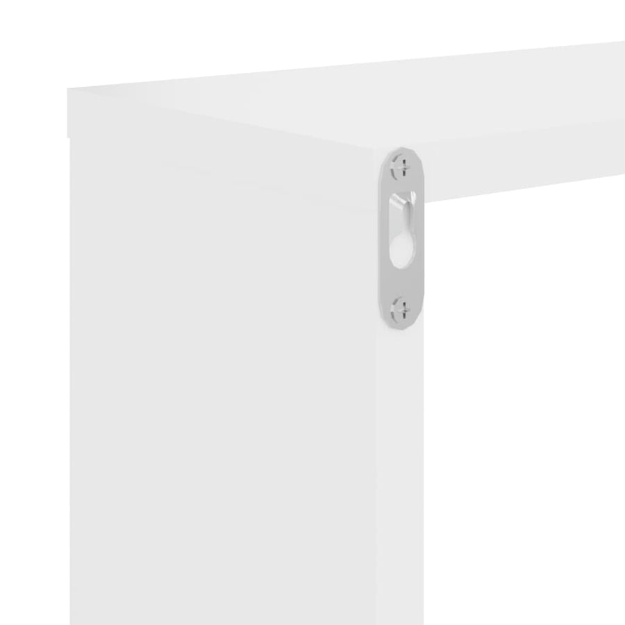 Wandschappen kubus 2 st 26x15x26 cm wit