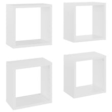 Wandschappen kubus 4 st 26x15x26 cm wit