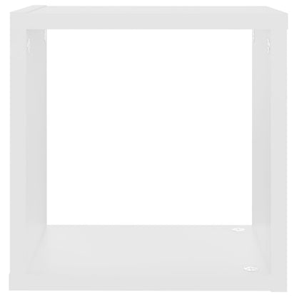 Wandschappen kubus 4 st 26x15x26 cm wit