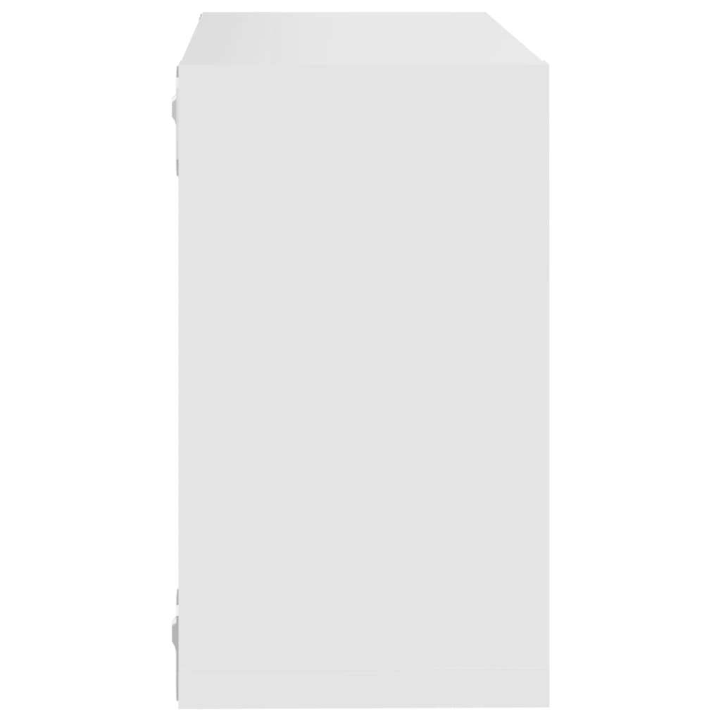 Wandschappen kubus 4 st 26x15x26 cm wit