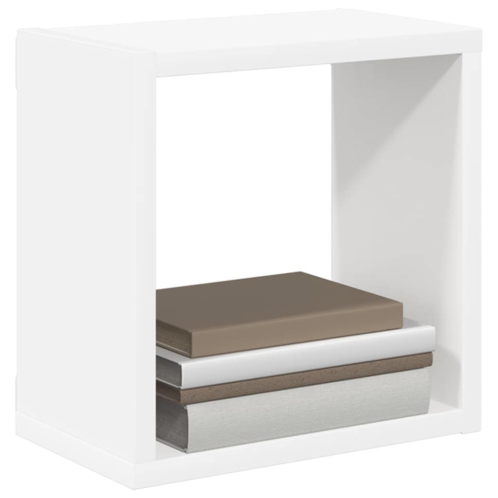 Wandschappen kubus 6 st 26x15x26 cm wit