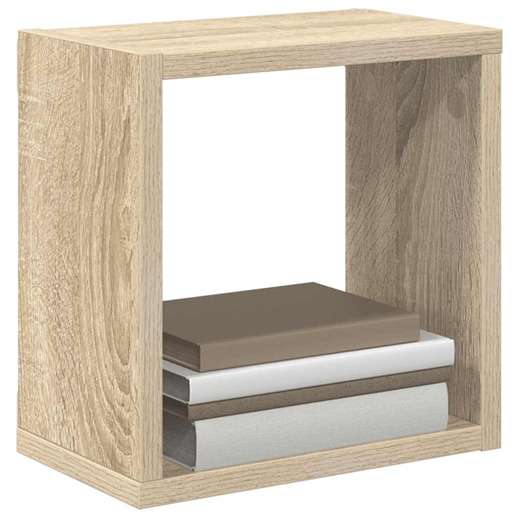 Wandschappen kubus 6 st 26x15x26 cm sonoma eikenkleurig