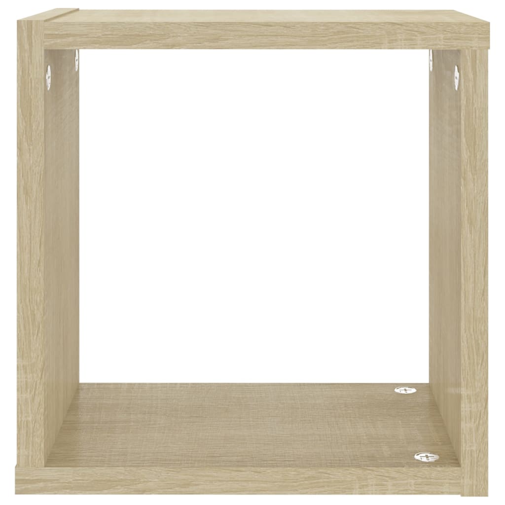 Wandschappen kubus 6 st 26x15x26 cm sonoma eikenkleurig