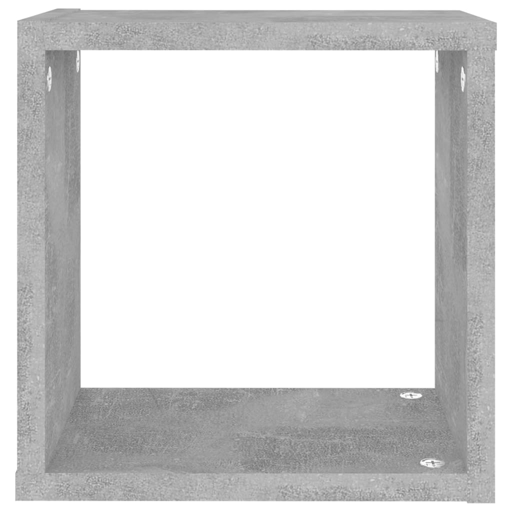 Wandschappen kubus 2 st 26x15x26 cm betongrijs