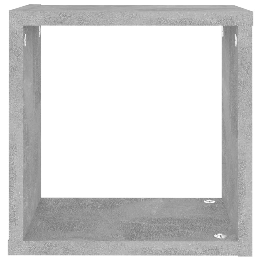 Wandschappen kubus 4 st 26x15x26 cm betongrijs