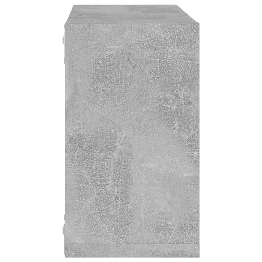 Wandschappen kubus 4 st 26x15x26 cm betongrijs