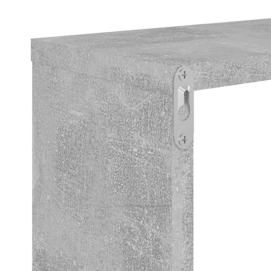 Wandschappen kubus 4 st 26x15x26 cm betongrijs