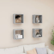 Wandplank kubus 4 st 26x15x26 cm betongrijs