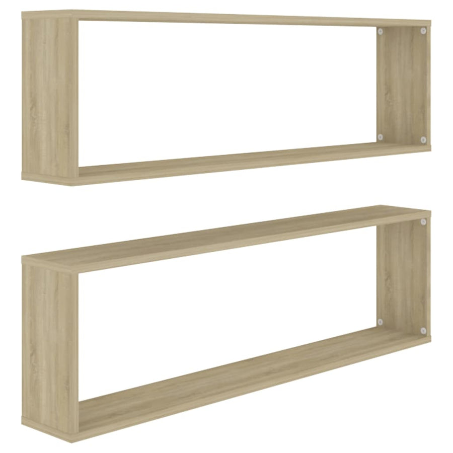 Wandschappen Kubus Spaanplaat Sonoma Eiken 2 100 x 15 x 30 cm