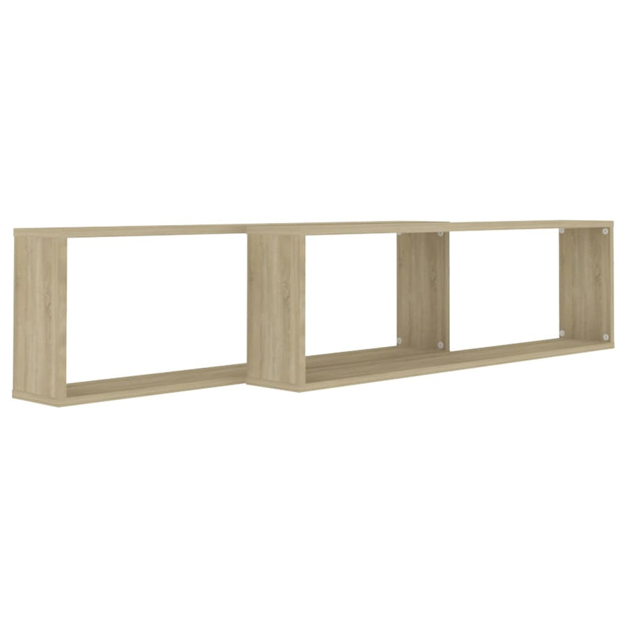 Wandschappen Kubus Spaanplaat Sonoma Eiken 2 100 x 15 x 30 cm
