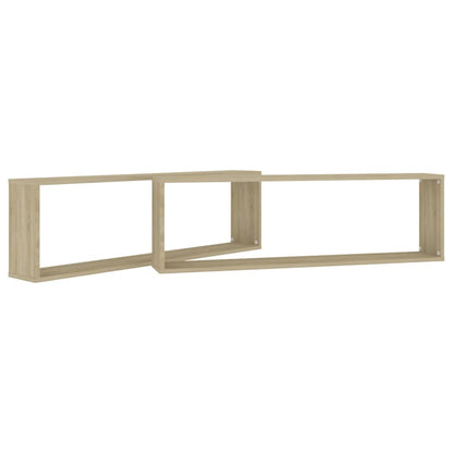 Wandschappen Kubus Spaanplaat Sonoma Eiken 2 100 x 15 x 30 cm