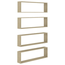 Wandschappen Kubus Spaanplaat Sonoma Eiken 4 100 x 15 x 30 cm
