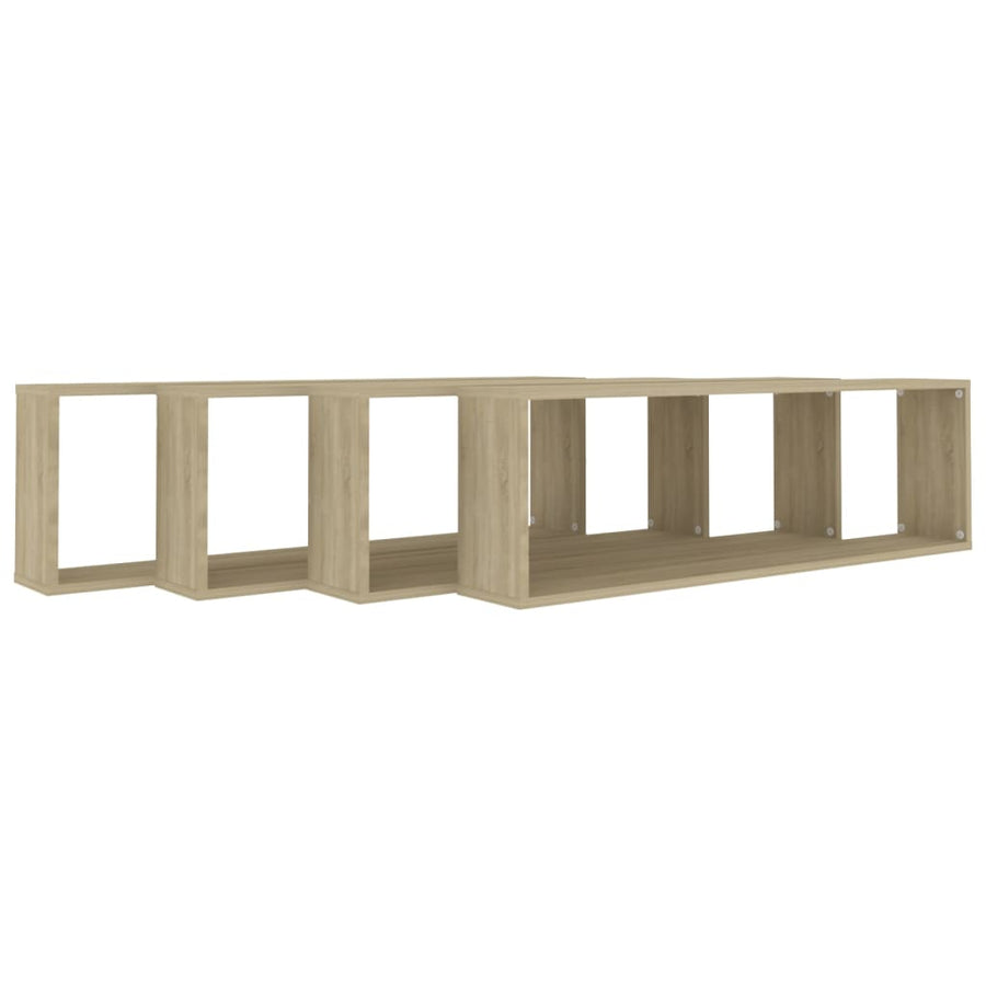 Wandschappen Kubus Spaanplaat Sonoma Eiken 4 100 x 15 x 30 cm