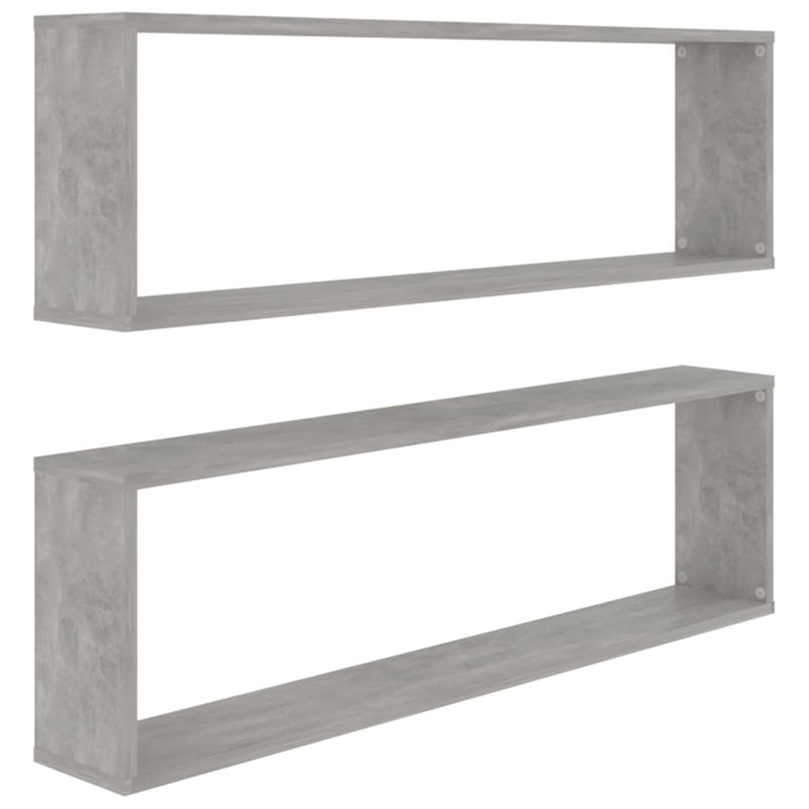 Wandschappen Kubus Spaanplaat Betongrijs 2 100 x 15 x 30 cm